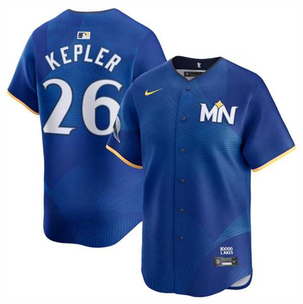 Mens Minnesota Twins #26 Max Kepler Royal 2024 City Connect Limited Stitched Jersey Dzhi